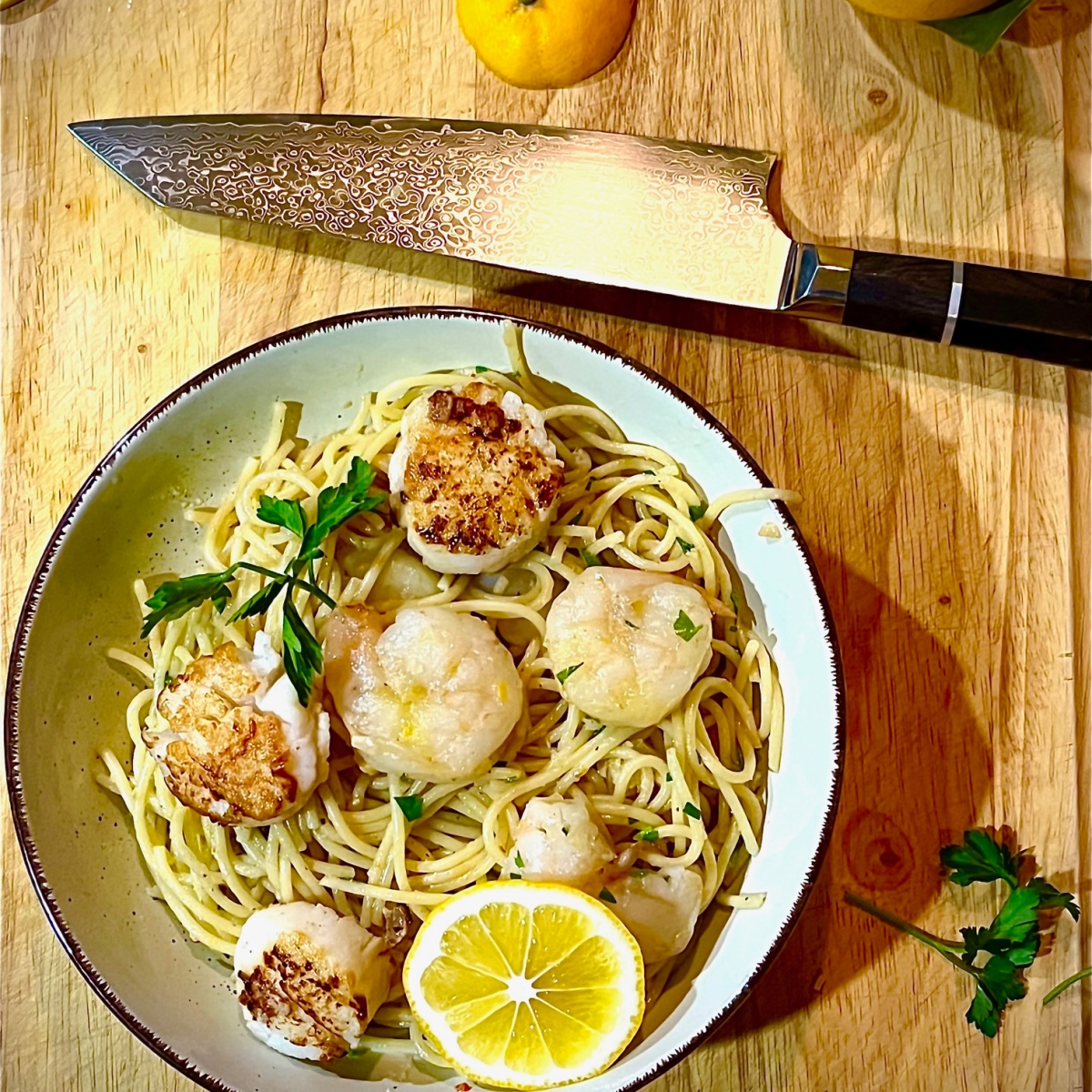 Seafood Pasta with Scallops and Gulf Shrimp